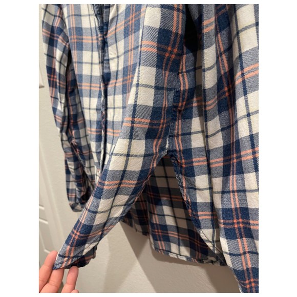 CLOTH AND STONE Plaid Blue White Pink Button Down Shirt - Picture 4 of 5